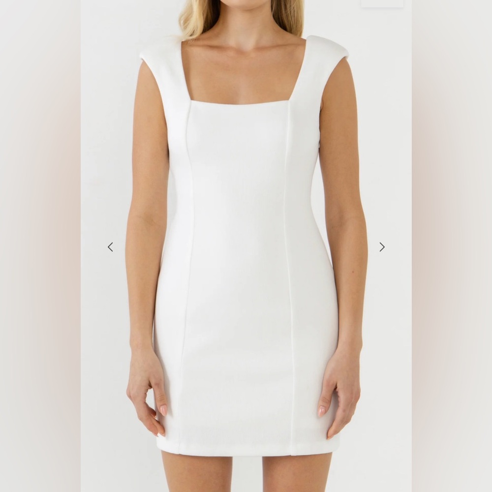 Ivory mini dress, bridal rehearsal, bachelorette party dress, little white dress
